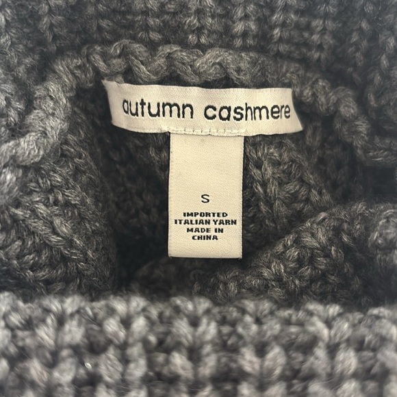 Autumn Cashmere Sleeveless Turtleneck Sweater in Grey Size Small EUC - Picture 6 of 10